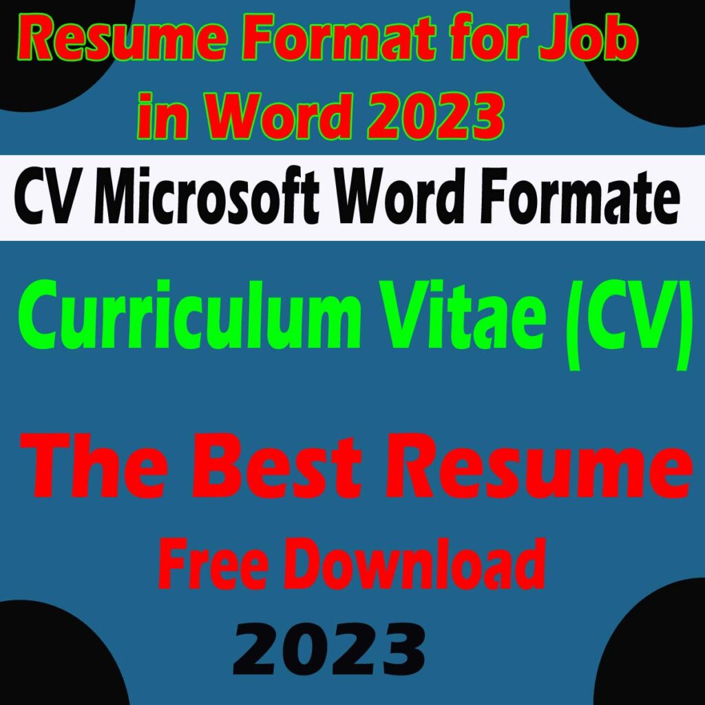 The Best Resume Format for Job Template in Word 2 Resume Format for Job
