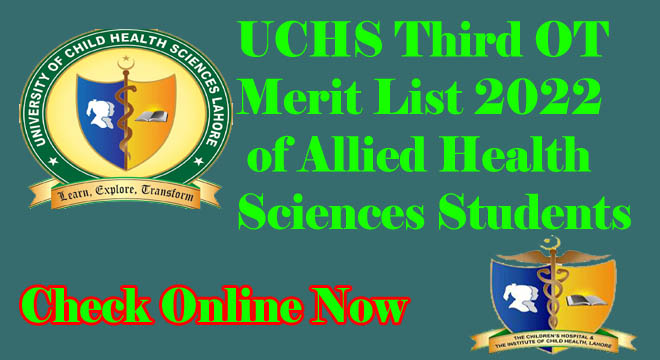 How Can You Check UCHS Third OT Merit List 2025 online? 1 UCHS Third OT Merit List 2025
