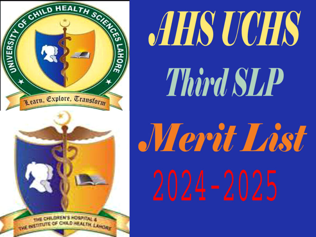 AHS UCHS Third SLP Merit List