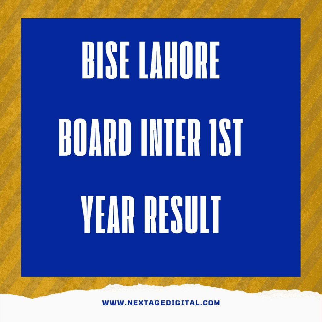 BISE Lahore Board Inter 1st Year Result 2025