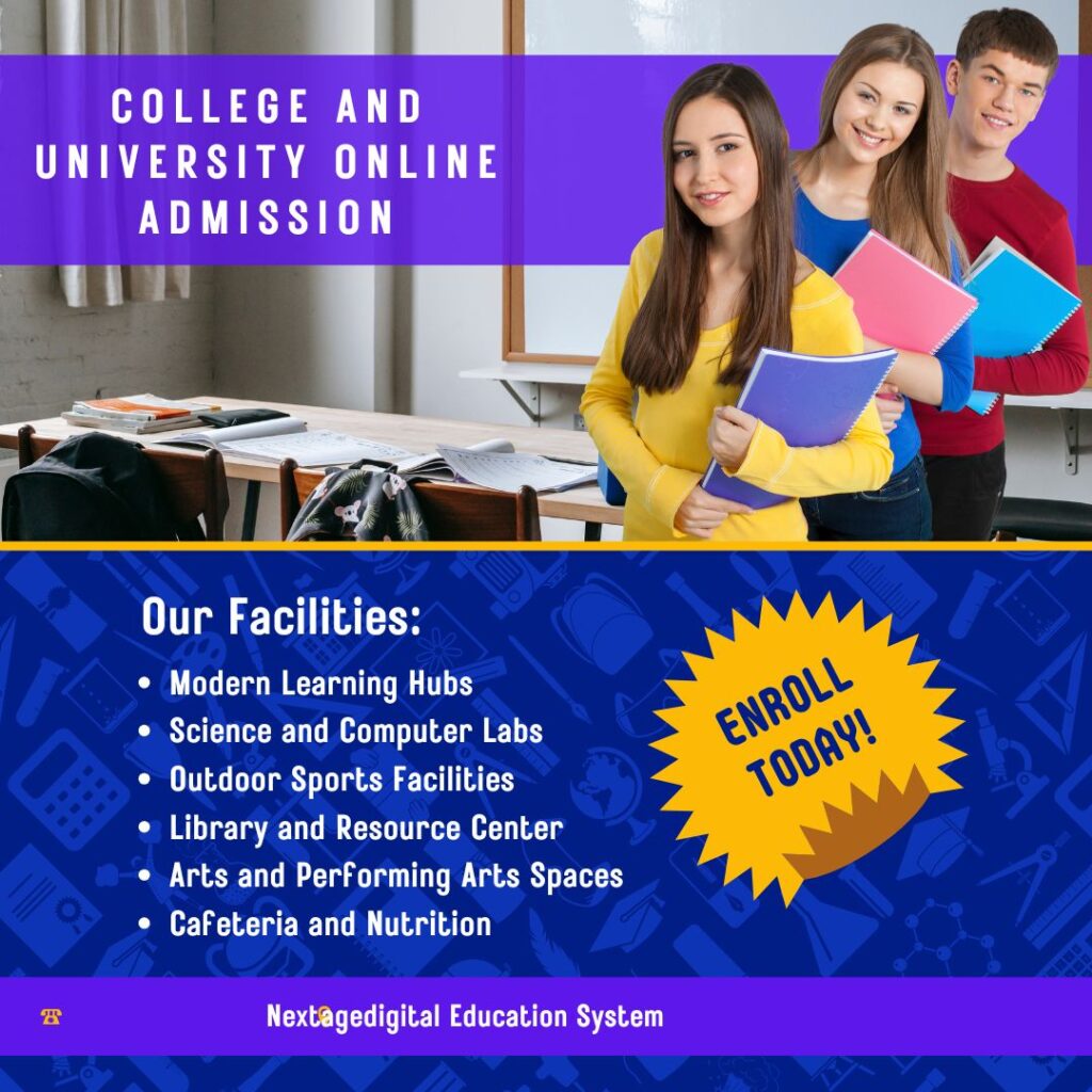 College and University Online Admission 2025