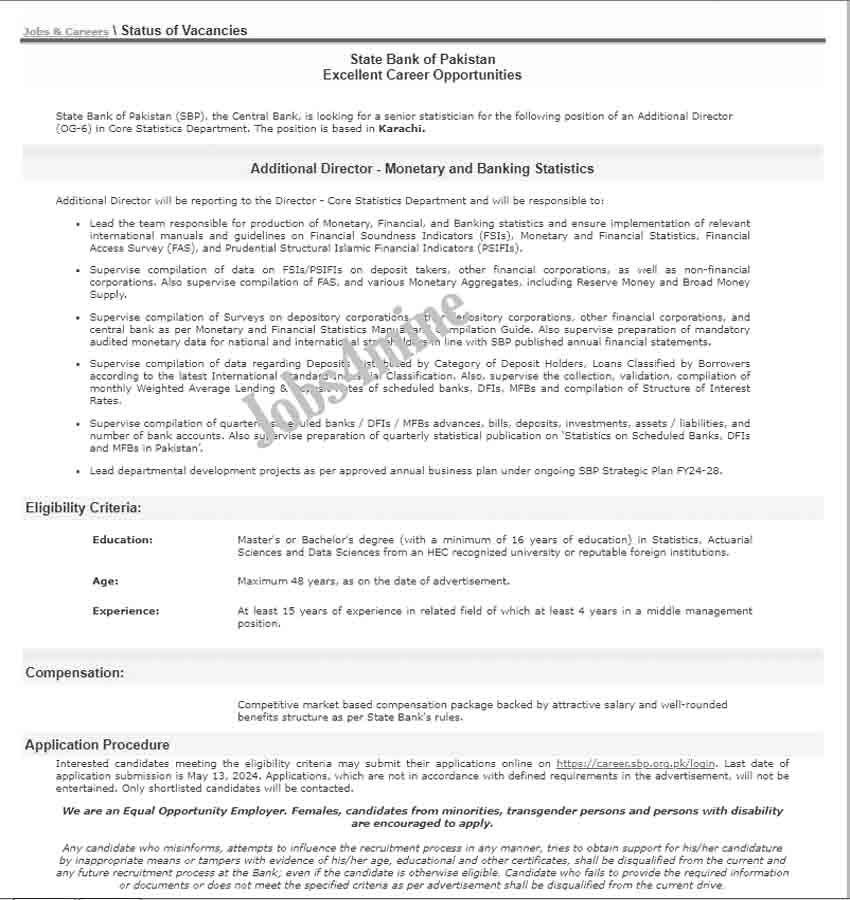 Latest State Bank of Pakistan Jobs in Karachi May 2024 Advertisement 2 Latest State Bank of Pakistan Jobs in Karachi May 2024 Advertisement