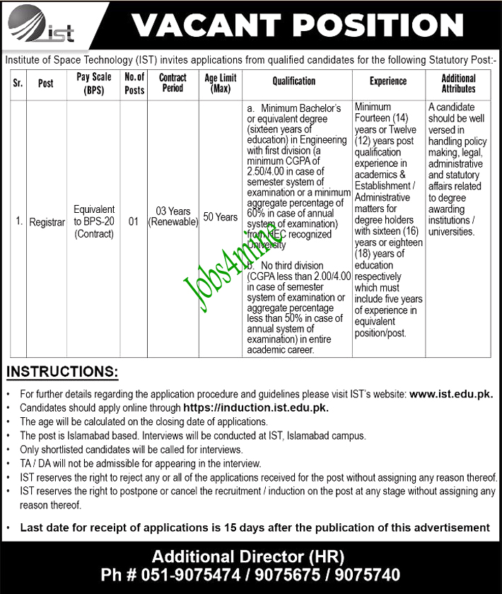 Latest IST Jobs in Islamabad April 2024 Advertisement 1 Latest IST Jobs in Islamabad April 2024 Advertisement